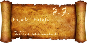 Hajdú Fulvia névjegykártya